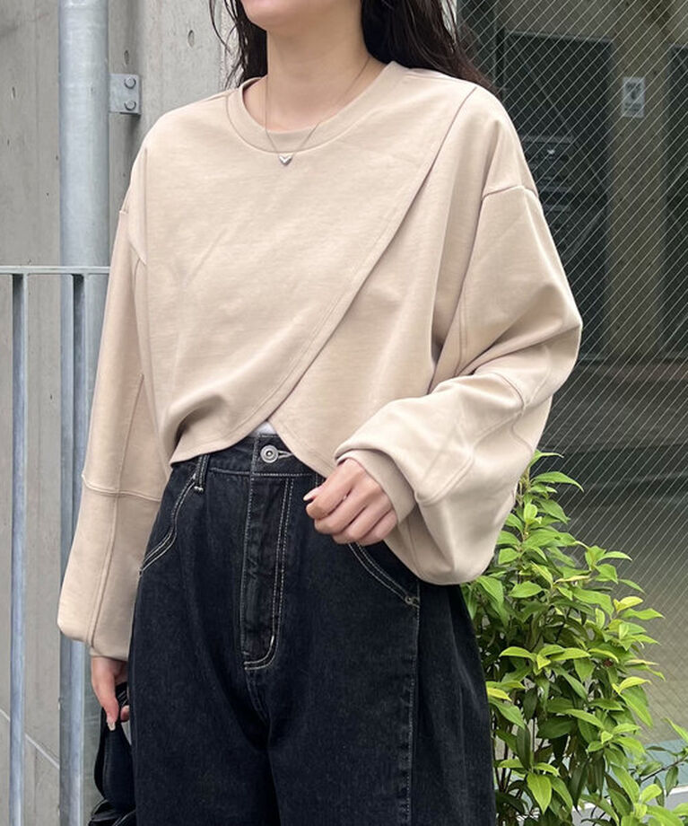  「ボンディングカシュクールプルオーバー」|Tシャツ・カットソー|