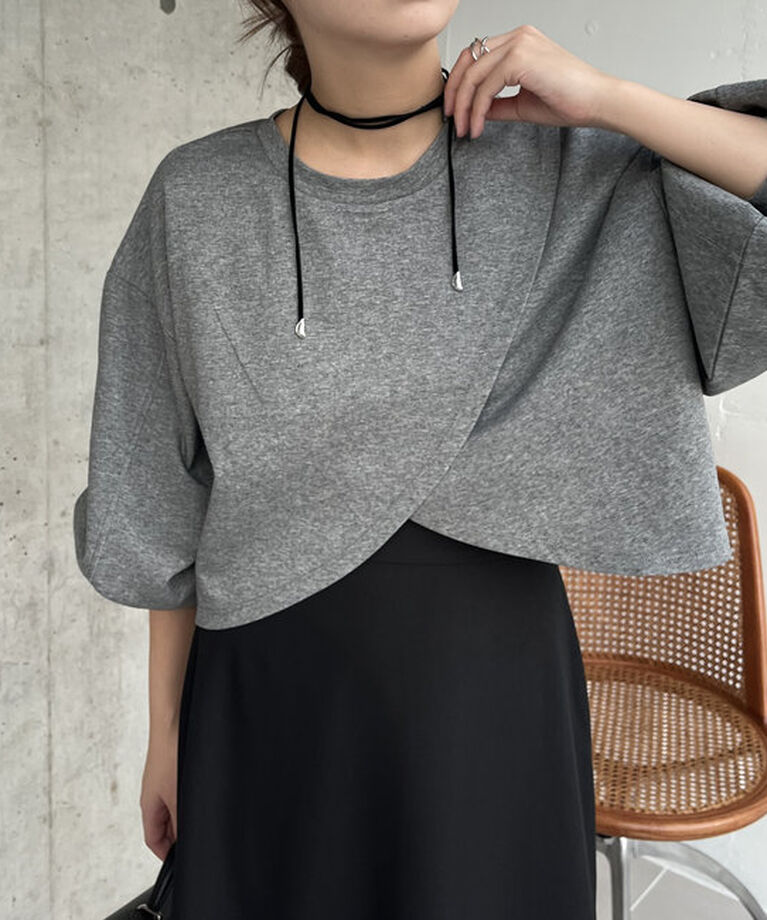  「ボンディングカシュクールプルオーバー」|Tシャツ・カットソー|