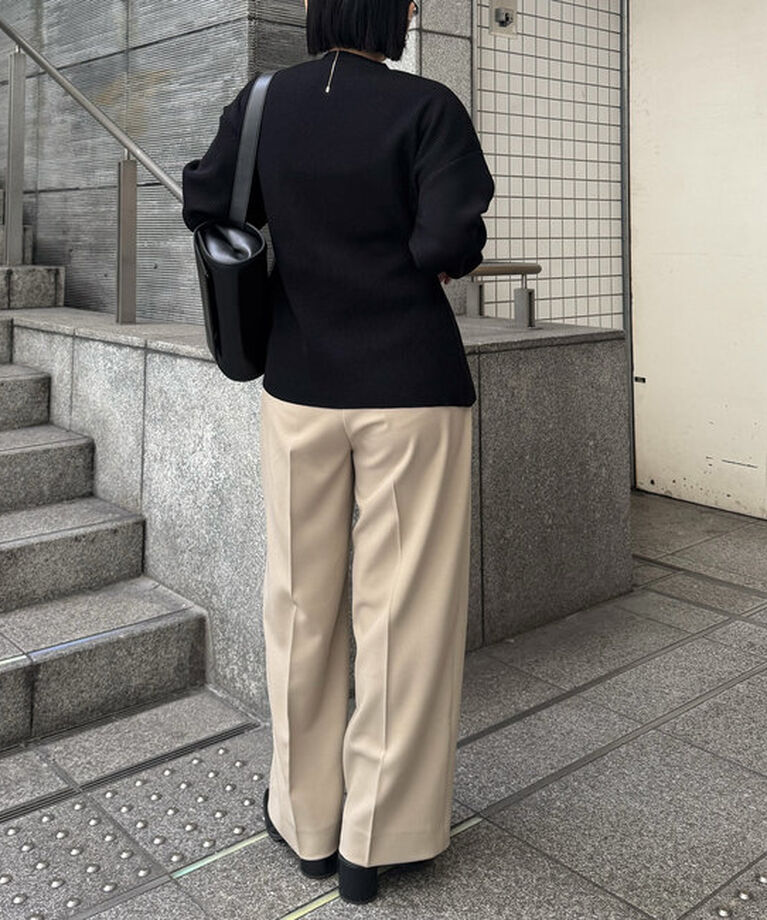  「【低身長・高身長サイズあり】タックストレートパンツ」|チノ|