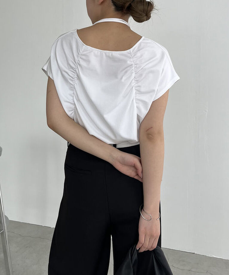  「ギャザーフレンチTシャツ」|Tシャツ・カットソー|