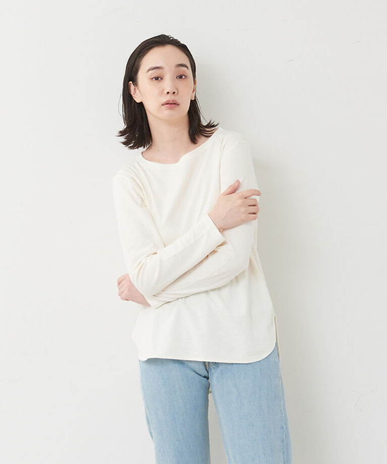 collex「【新色登場】ウール混 リラックスロングスリーブプルオーバー」|Tシャツ・カットソー|ホワイト