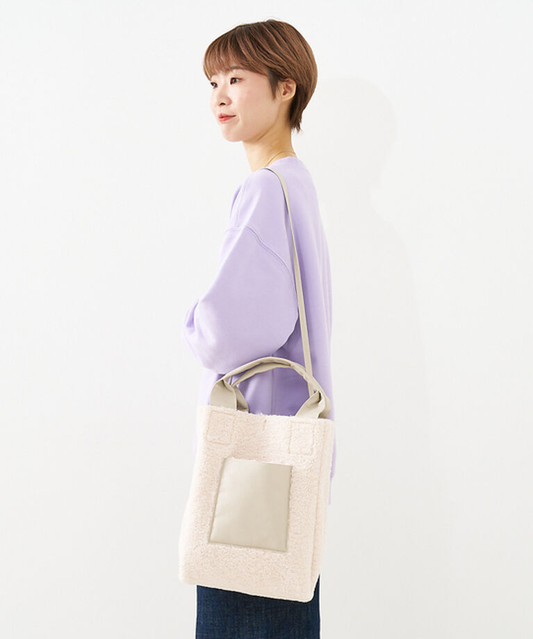 collex「リバーシブルボアトート2WAYバッグ」|トートバッグ|