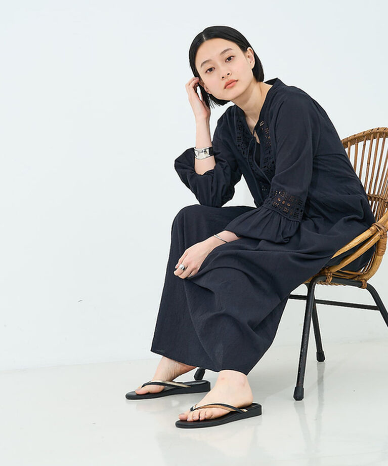 collex「レース切替パフスリーブワンピース」|ワンピース|