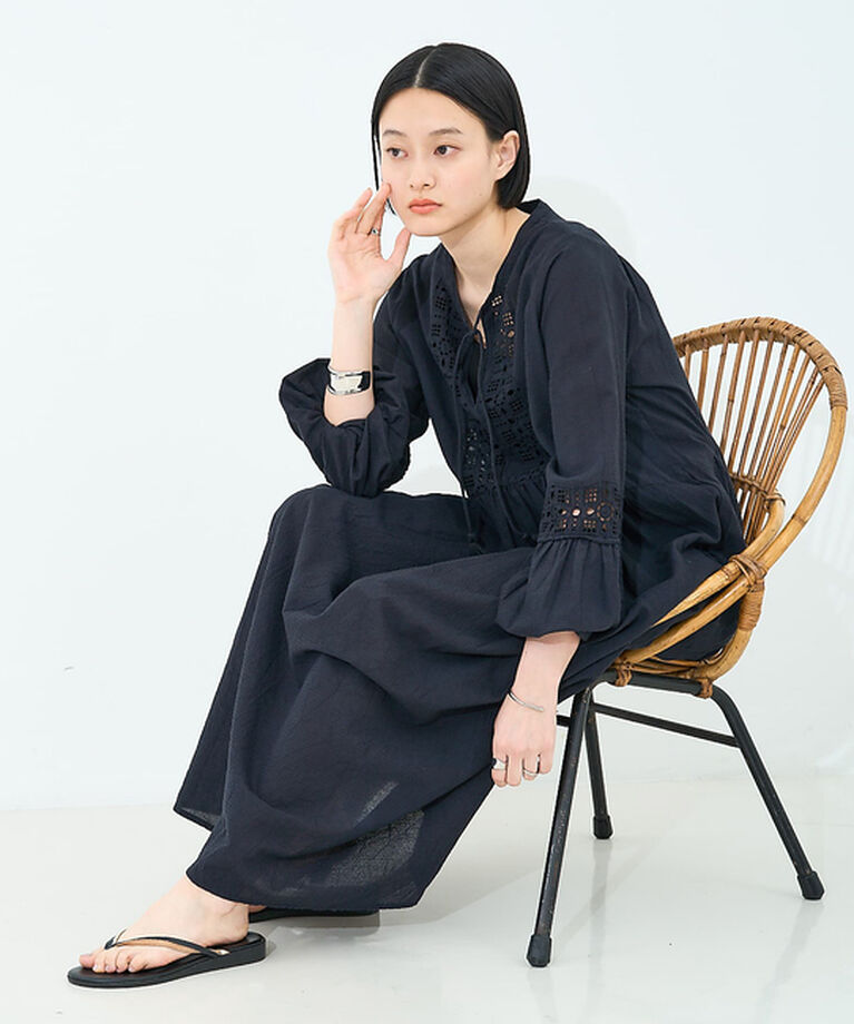 collex「レース切替パフスリーブワンピース」|ワンピース|