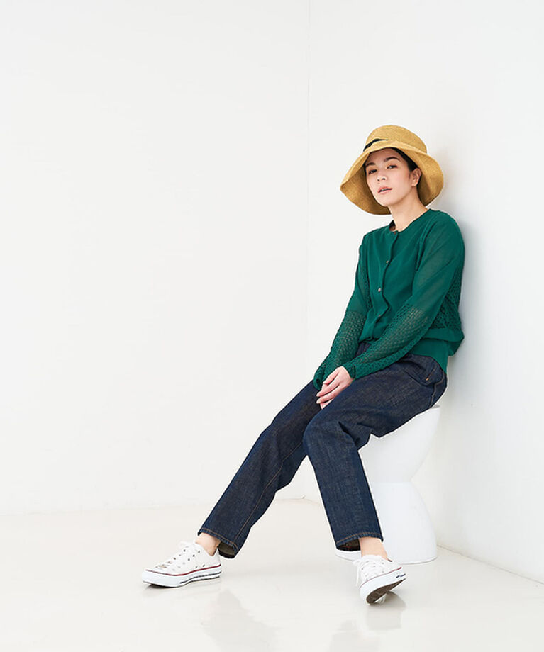 collex「リネンタッチ透かし柄カーディガン【予約】」|カーディガン|