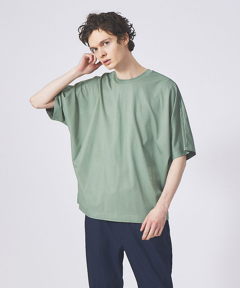 ABAHOUSE「【AH ABAHOUSE】ドルマンスリーブ / ポンチ カットソー」|Tシャツ・カットソー|グリーン