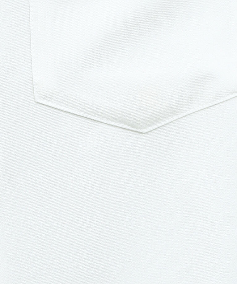 ABAHOUSE「【変形襟】定番/シャンブレーツイル カラーレス シャツ / バンドカラーシャツ」|シャツ・ブラウス|