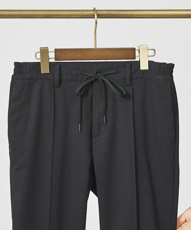ABAHOUSE「【FLEX PANTS】ピンタック イージーパンツ /TR 強撚 ボタニーサージ」|スラックス|