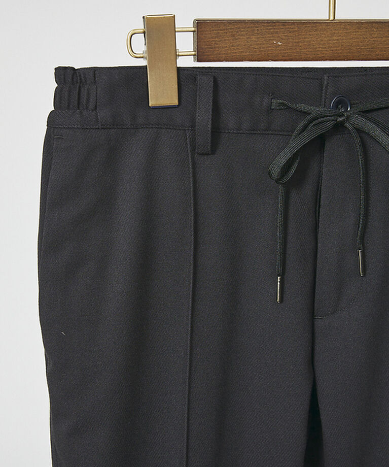 ABAHOUSE「【FLEX PANTS】ピンタック イージーパンツ /TR 強撚 ボタニーサージ」|スラックス|