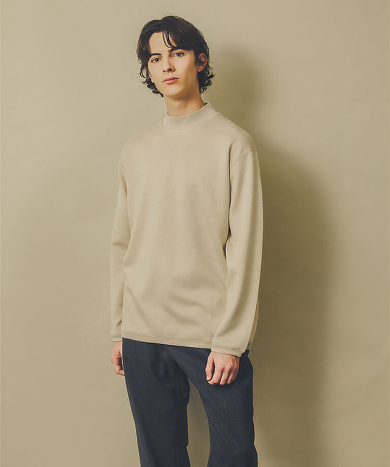 ABAHOUSE「【シルキータッチ】ライトダンボールモックネック ロンT」|Tシャツ・カットソー|