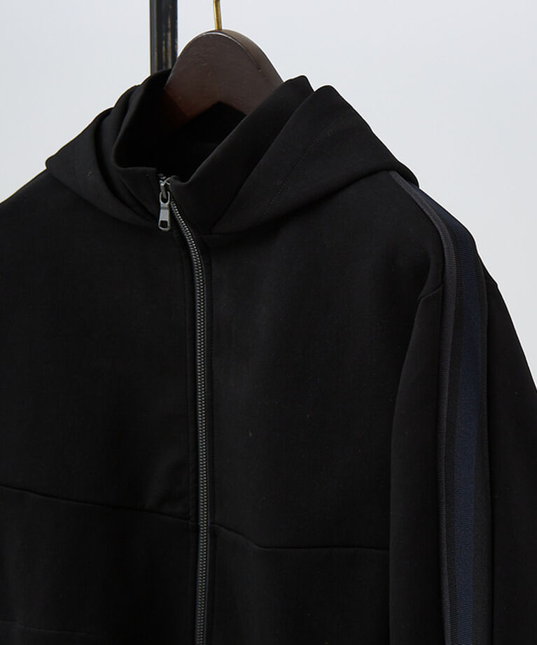 ABAHOUSE「【セットアップ対応】ラインハイショク コンビ ZIPパーカー」|パーカー|ブラック