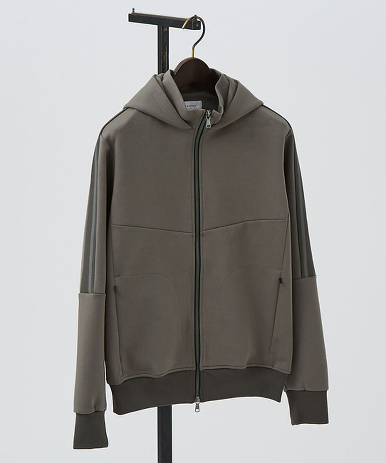 ABAHOUSE「【セットアップ対応】ラインハイショク コンビ ZIPパーカー」|パーカー|グレージュ