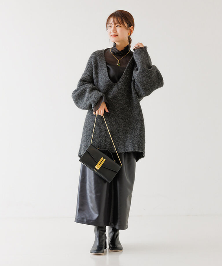 Rouge vif「プリーツネックシアーブラウス」|シャツ・ブラウス|