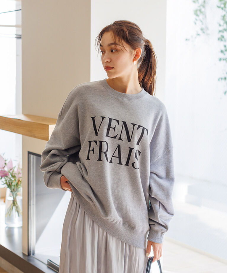 Rouge vif「オーバーサイズクルーネックロゴスウェット」|スウェット・ジャージ|