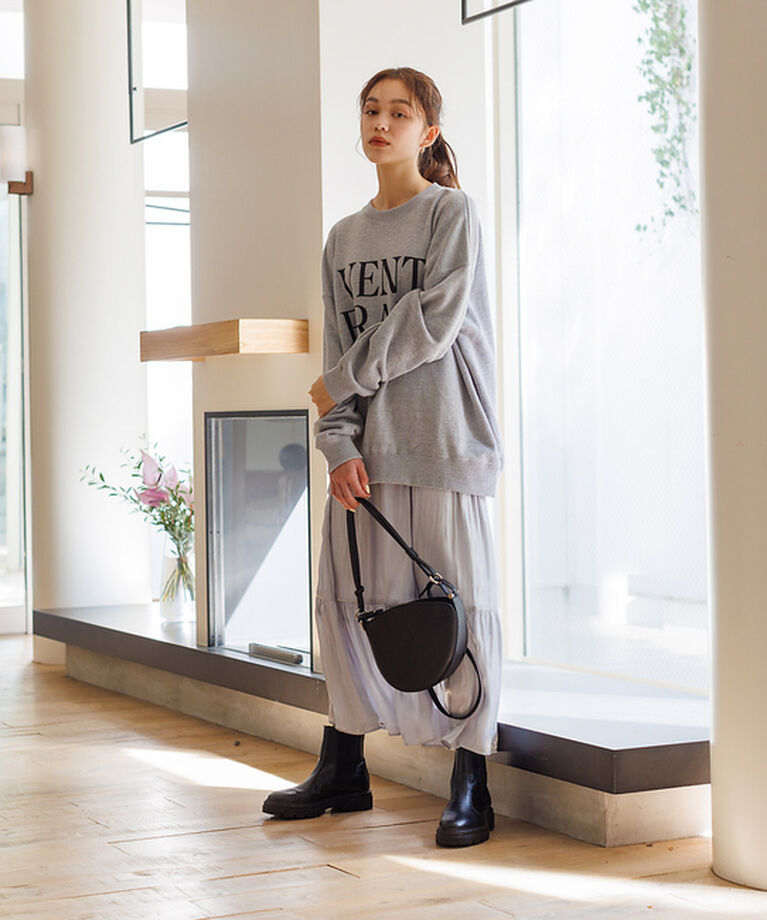 Rouge vif「オーバーサイズクルーネックロゴスウェット」|スウェット・ジャージ|