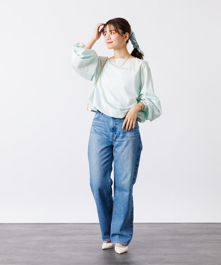 Rouge vif「ふんわり袖ボートネックブラウス」|シャツ・ブラウス|