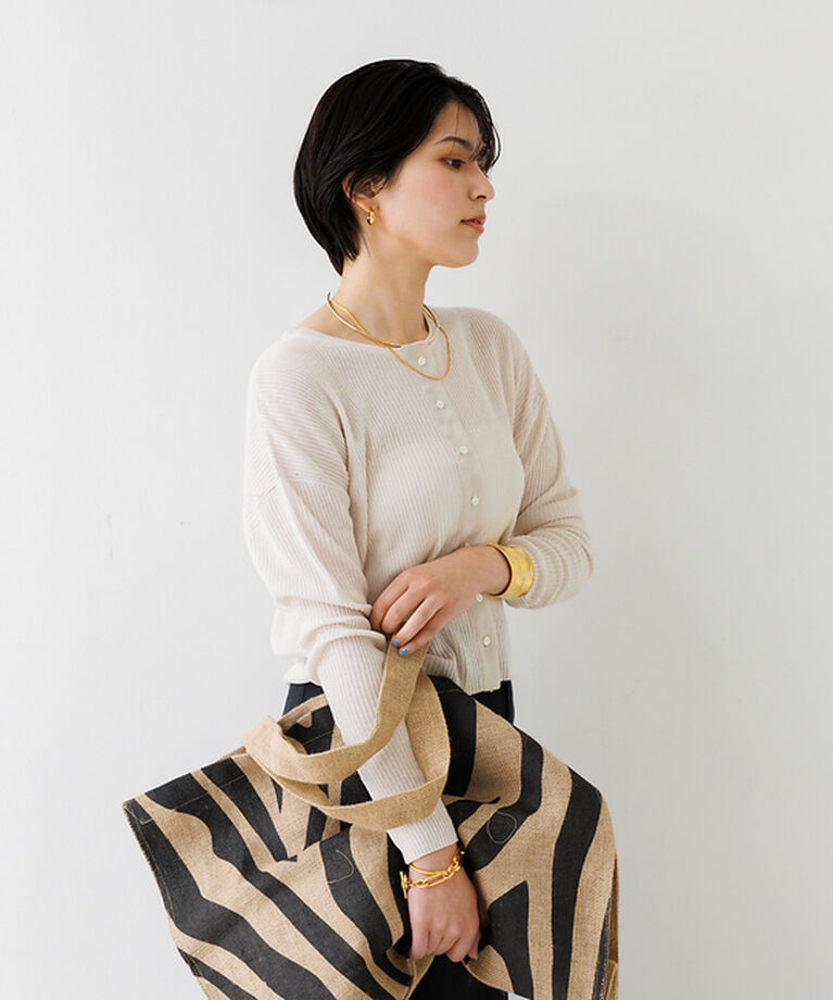Rouge vif「【Maison Bengal/メゾンベンガル】ゼブラ柄ジュートバッグ」|トートバッグ|