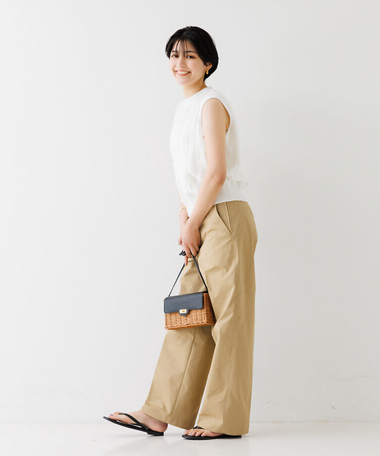 Rouge vif「フリンジニットノースリーブプルオーバー」|ニット・セーター|