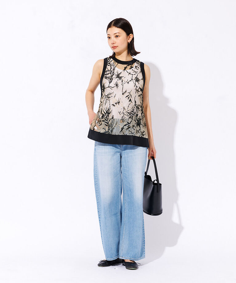 Rouge vif「【セットアップ対応】ボタニカルレース ノースリーブブラウス」|シャツ・ブラウス|