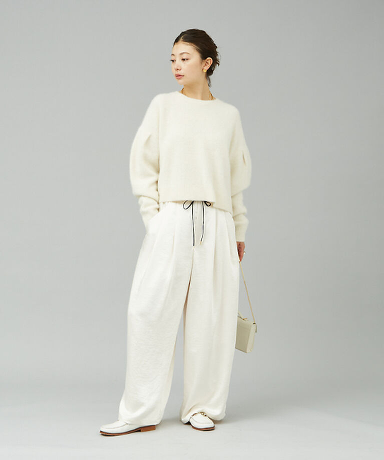 Rouge vif「フォックスウールタックスリーブショートニット」|ニット・セーター|