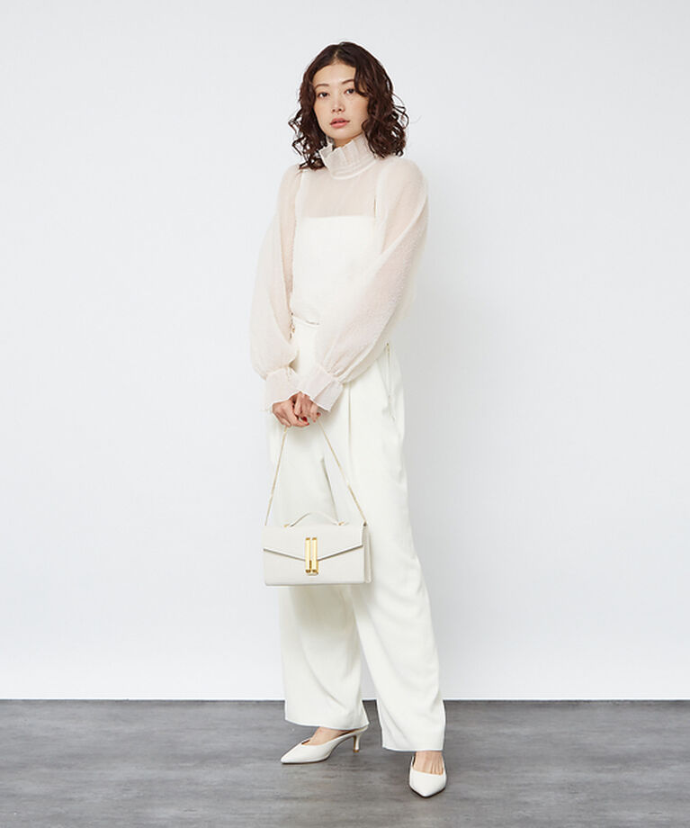 Rouge vif「ハイネックフリルシアーブラウス」|シャツ・ブラウス|