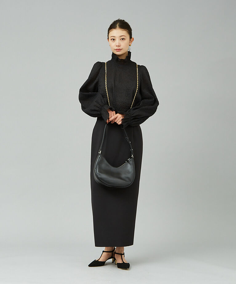 Rouge vif「ハイネックフリルシアーブラウス」|シャツ・ブラウス|