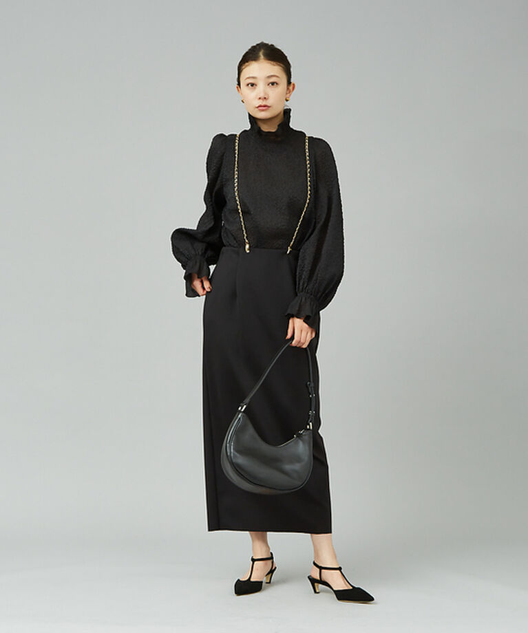 Rouge vif「ハイネックフリルシアーブラウス」|シャツ・ブラウス|