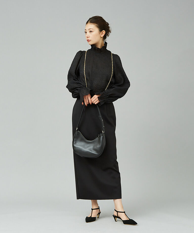 Rouge vif「ハイネックフリルシアーブラウス」|シャツ・ブラウス|