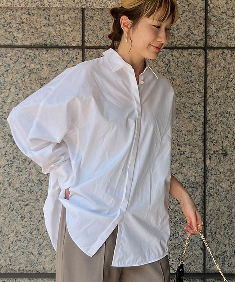 Rouge vif「マチ付きドルマンワイドシャツ」|シャツ・ブラウス|