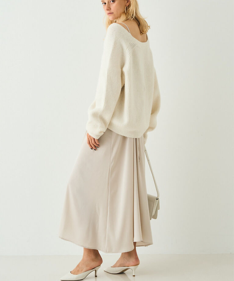 Rouge vif「【一部店舗限定】【2点セット】Vネックニット×キャミワンピセット」|ワンピース|