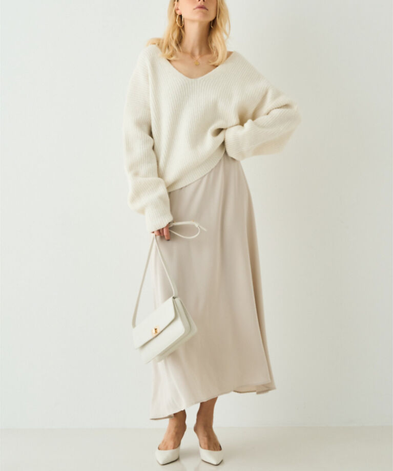 Rouge vif「【一部店舗限定】【2点セット】Vネックニット×キャミワンピセット」|ワンピース|