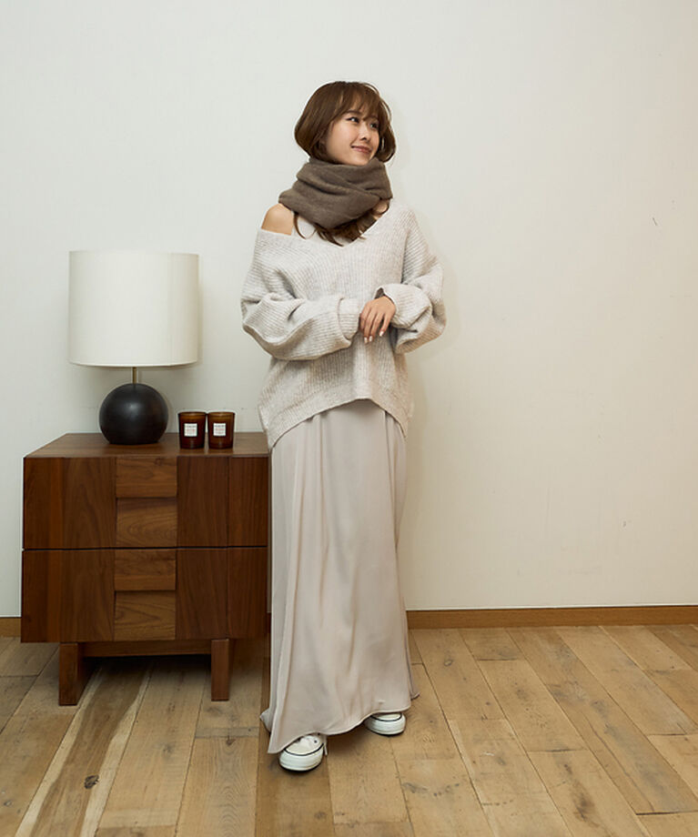Rouge vif「【一部店舗限定】【2点セット】Vネックニット×キャミワンピセット」|ワンピース|