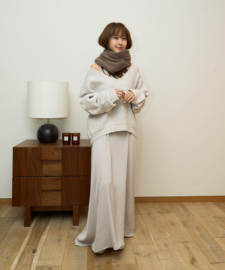Rouge vif「【一部店舗限定】【2点セット】Vネックニット×キャミワンピセット」|ワンピース|