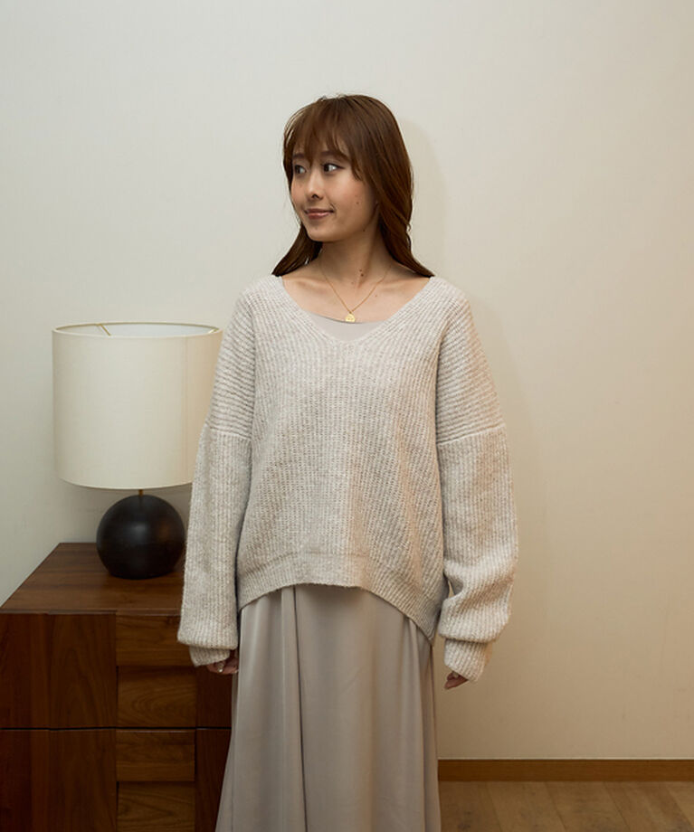 Rouge vif「【一部店舗限定】【2点セット】Vネックニット×キャミワンピセット」|ワンピース|