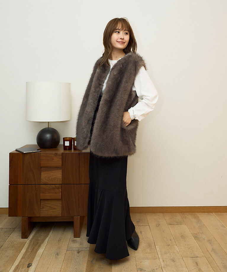 Rouge vif「【一部店舗限定】ストレッチマーメイドスリットスカート」|スカート|