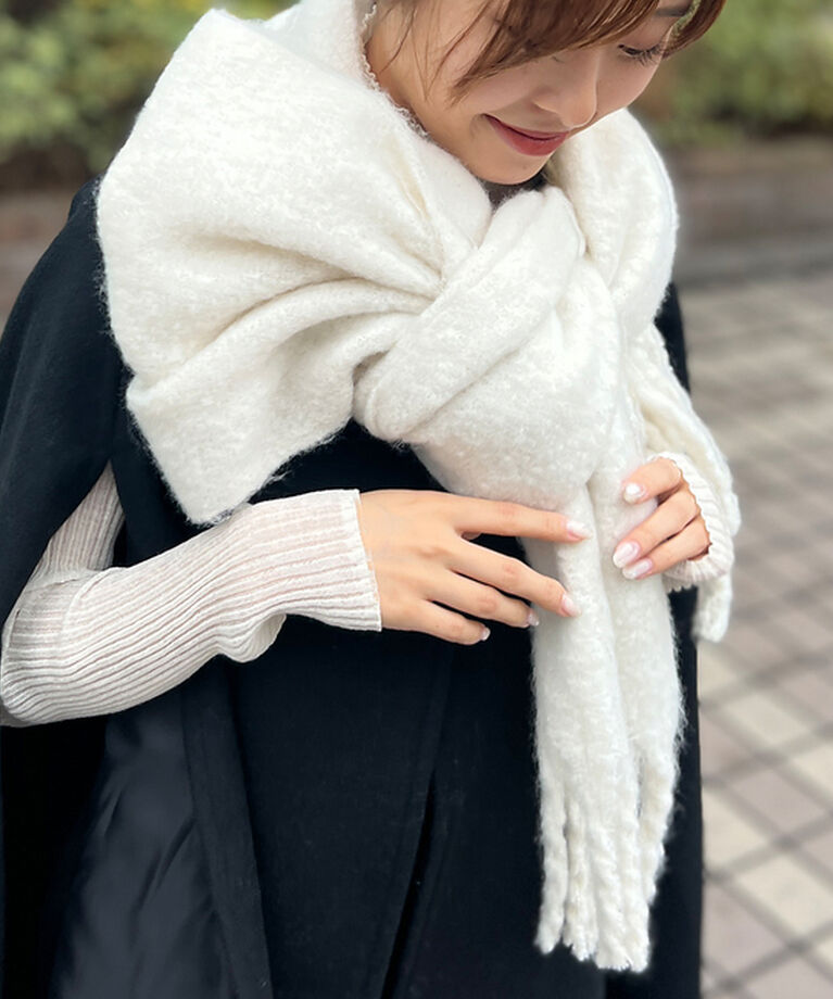 Rouge vif「【一部店舗限定】ボリュームフリンジストール」|マフラー|