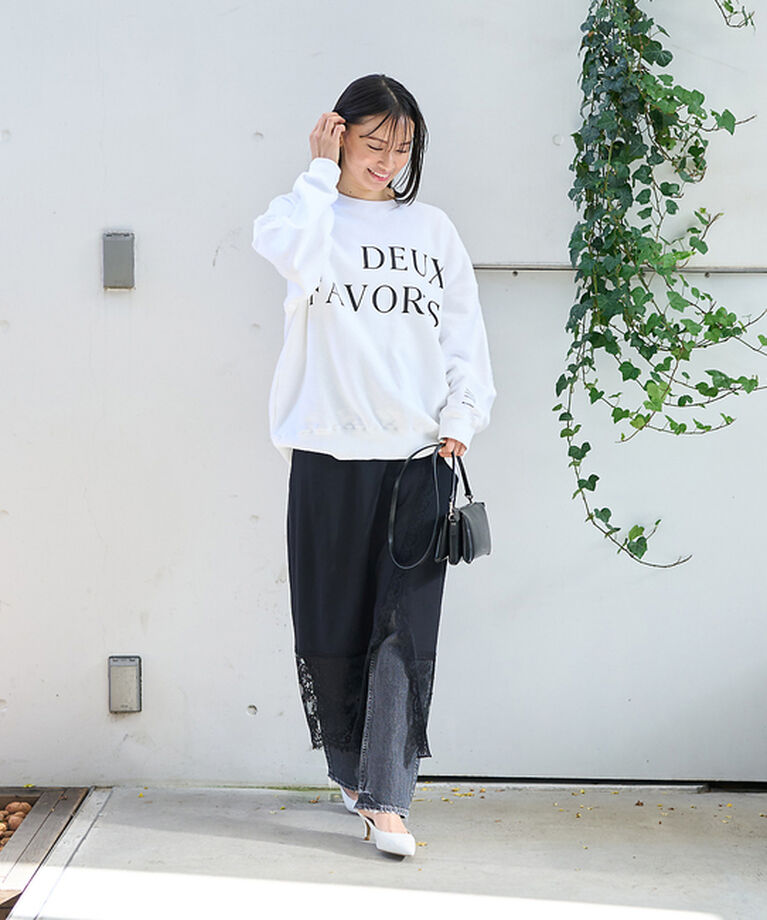 Rouge vif「オーバーサイズロゴスウェット」|スウェット・ジャージ|