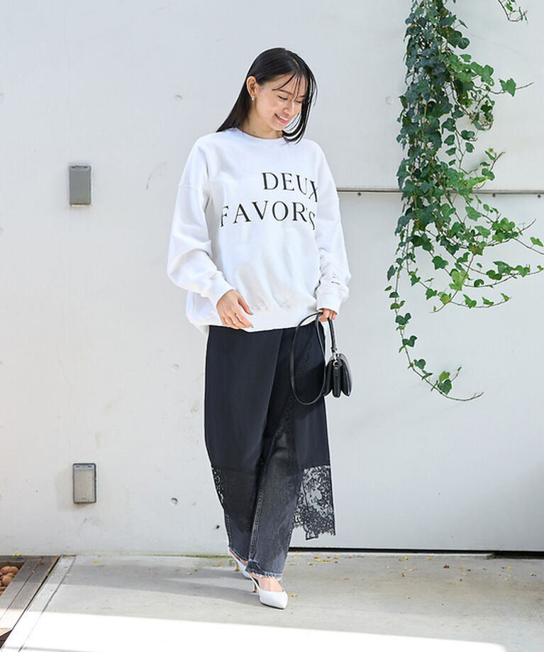 Rouge vif「オーバーサイズロゴスウェット」|スウェット・ジャージ|