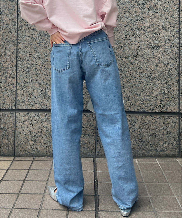 Rouge vif「【RED CARD/レッドカード】別注Dakota ルーズストレートデニム」|デニム|