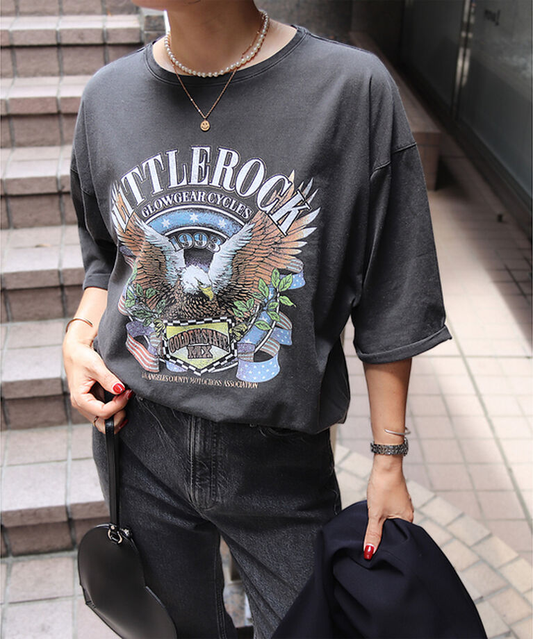 Rouge vif「【MICA&DEAL×GOOD ROCK SPEED】5分袖  コラボロックTシ」|Tシャツ・カットソー|