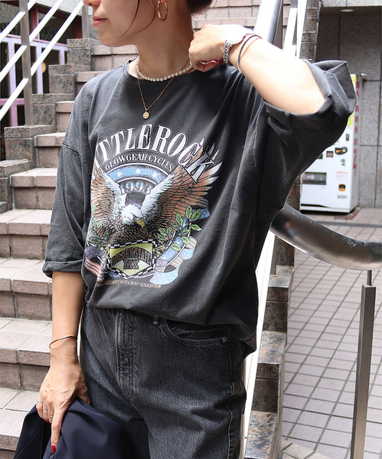 Rouge vif「【MICA&DEAL×GOOD ROCK SPEED】5分袖  コラボロックTシ」|Tシャツ・カットソー|