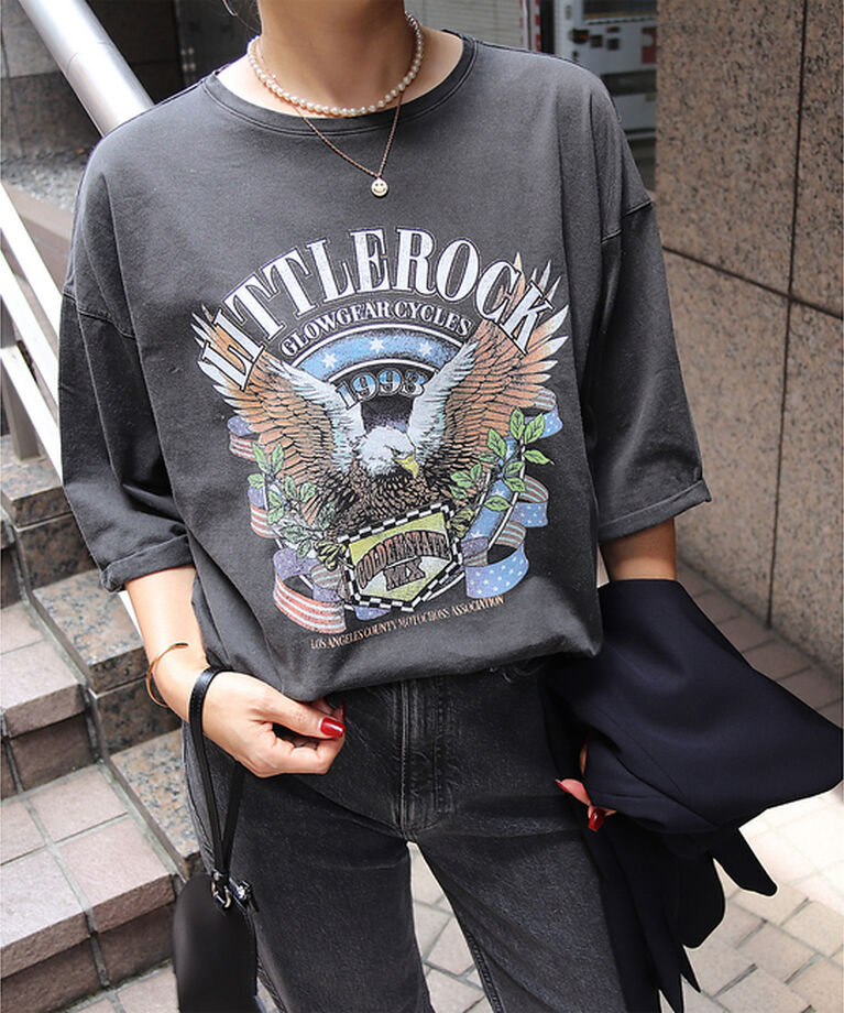 Rouge vif「【MICA&DEAL×GOOD ROCK SPEED】5分袖  コラボロックTシ」|Tシャツ・カットソー|