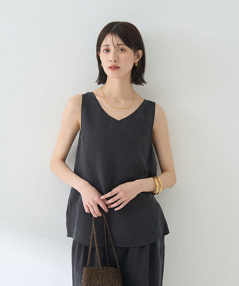 Rouge vif「【セットアップ対応】２WAYキュプラフィブリルノースリブラウス」|キャミソール|