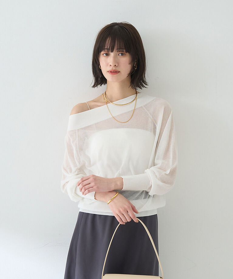 Rouge vif「オフショルシアーニットプルオーバー」|ニット・セーター|