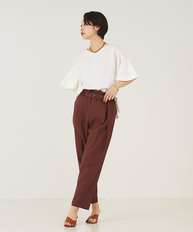 qualite「フレアスリーブカットソー」|Tシャツ・カットソー|