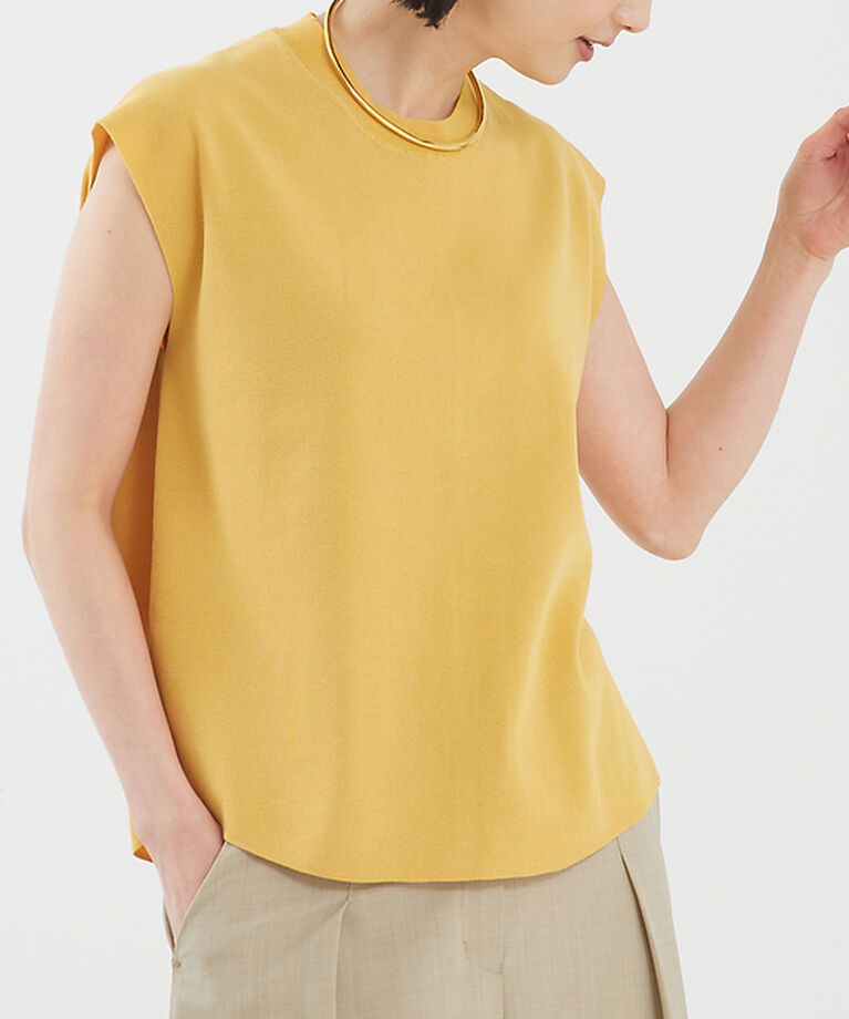 qualite「【アンサンブル対応】コットンフレンチスリーブニット」|ニット・セーター|オレンジ