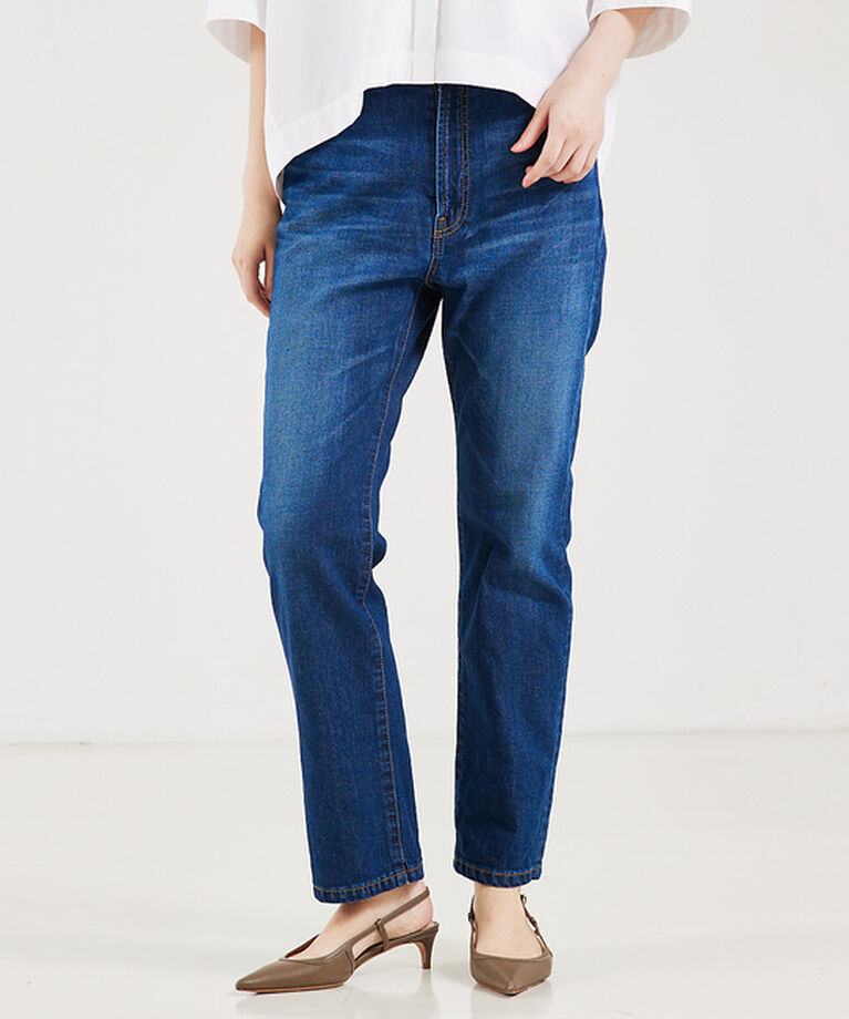 qualite「【e×qualite】ストレートストレッチパンツ」|その他|インディゴ