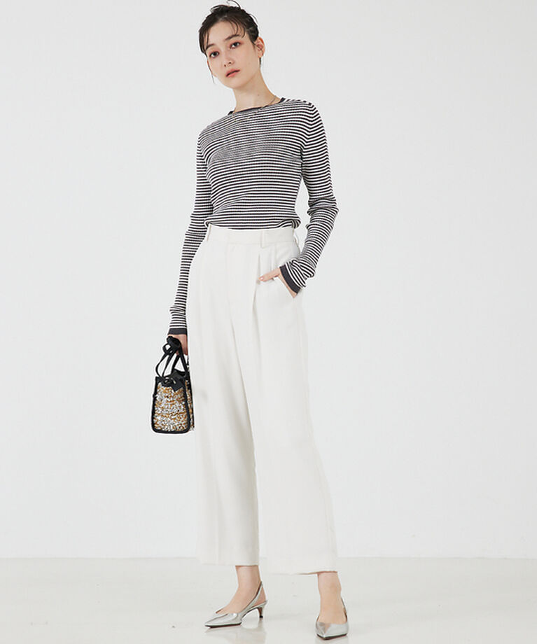 qualite「【日本製/2024AW】シームレスクルーネックニット」|ニット・セーター|