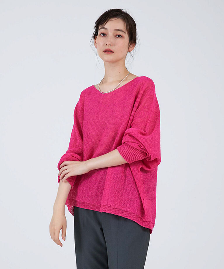 qualite「【EC＆一部店舗限定色】camifineニットプルオーバー」|ニット・セーター|ピンク