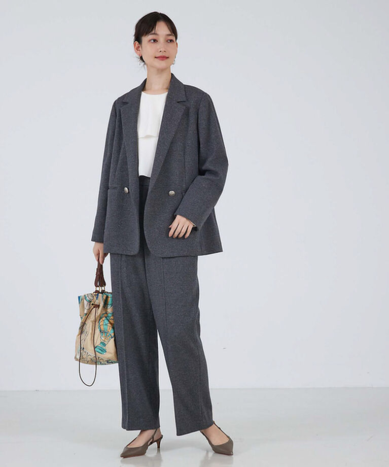 qualite「【セットアップ対応】ツイルジャージパンツ」|スラックス|